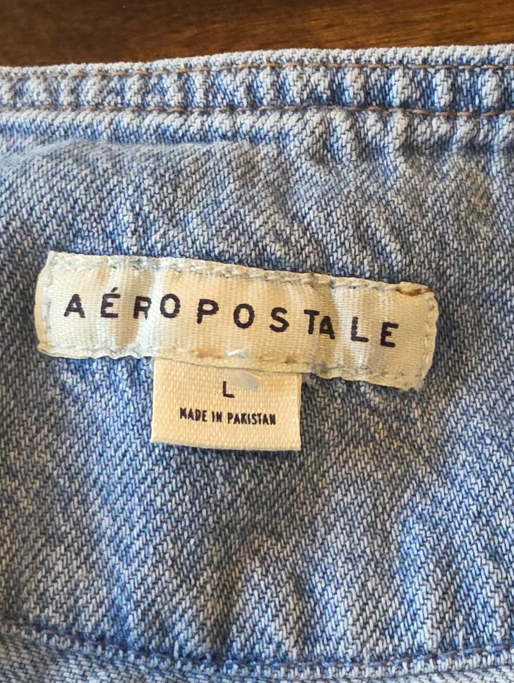 Aeropostale Denim Vest Size Large Blue Jean - Picture 7 of 8